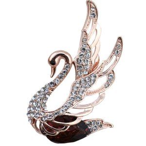 Exquisite Cindy Xiang Swan Pin Brooch Pendant